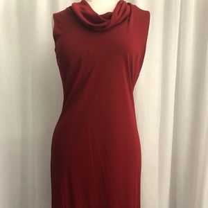 Ann Taylor Loft Women's Dress Red Wine Knit Size M